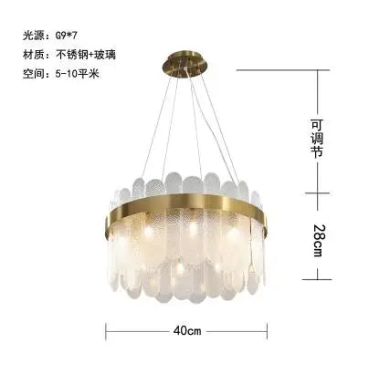 Nordic Smoke Grey Glass Chandelier