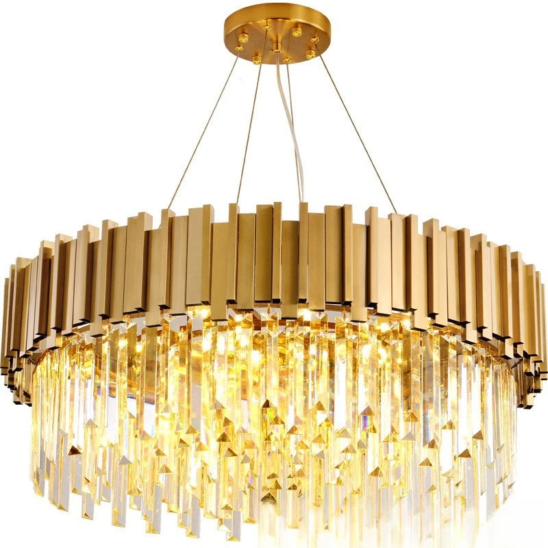 Gold Crystal LED Chandelier Lighting