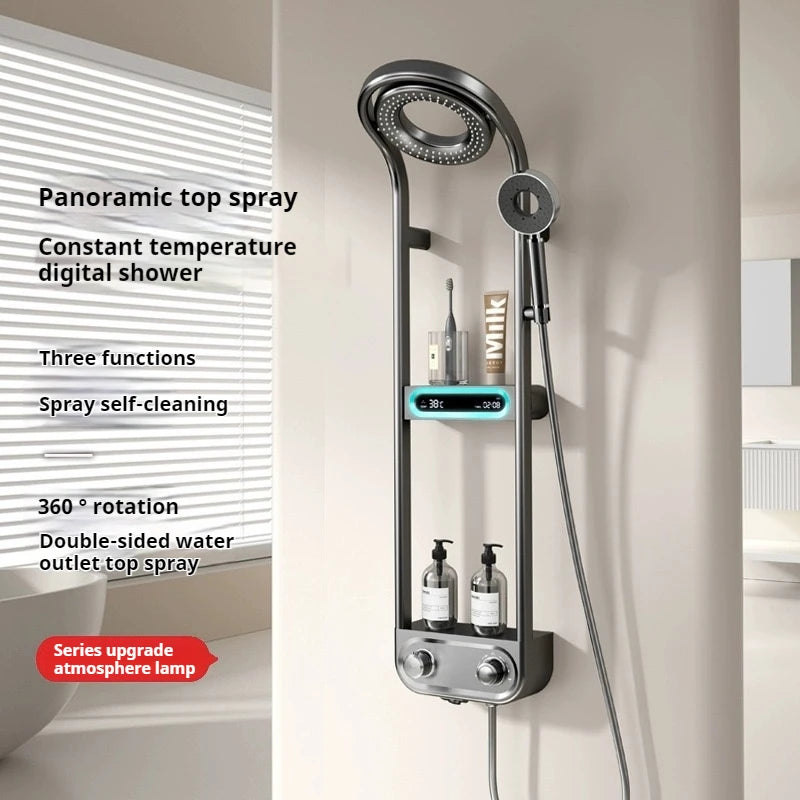 Smart Shower Set with Digital Display LED Atmosphere Light