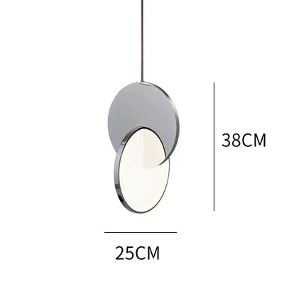 Acrylic Stainless steel mirror round LED Pendant Light artistical Simple design Cross shape pendant lamp Indoor decoration light