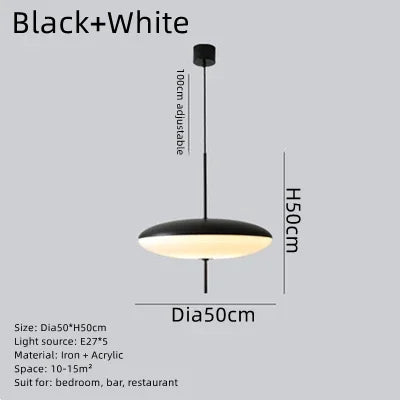 Danish Designer Flying Saucer Chandelier