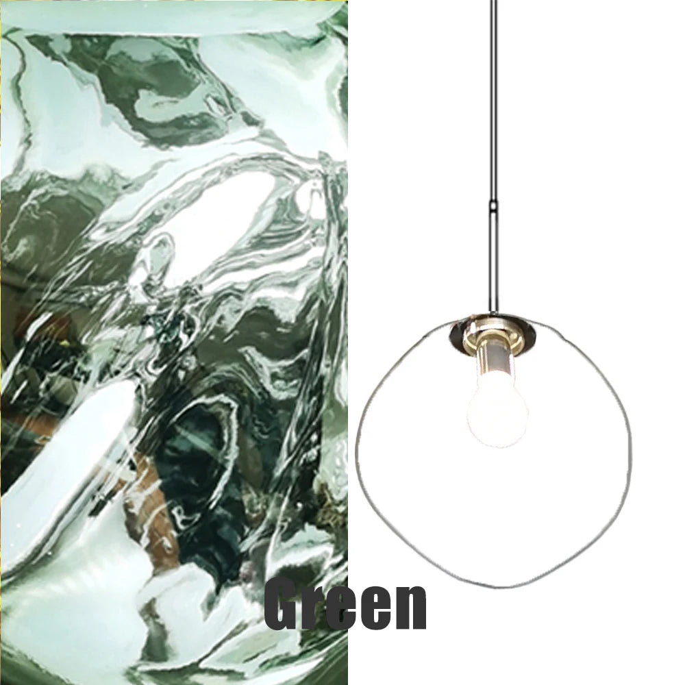 Modern Glass Pendant Light Nordic LED Lava lustre Dining Room Living Room Cabinets Home Decor Hanging Lamps Ceiling Chandelier