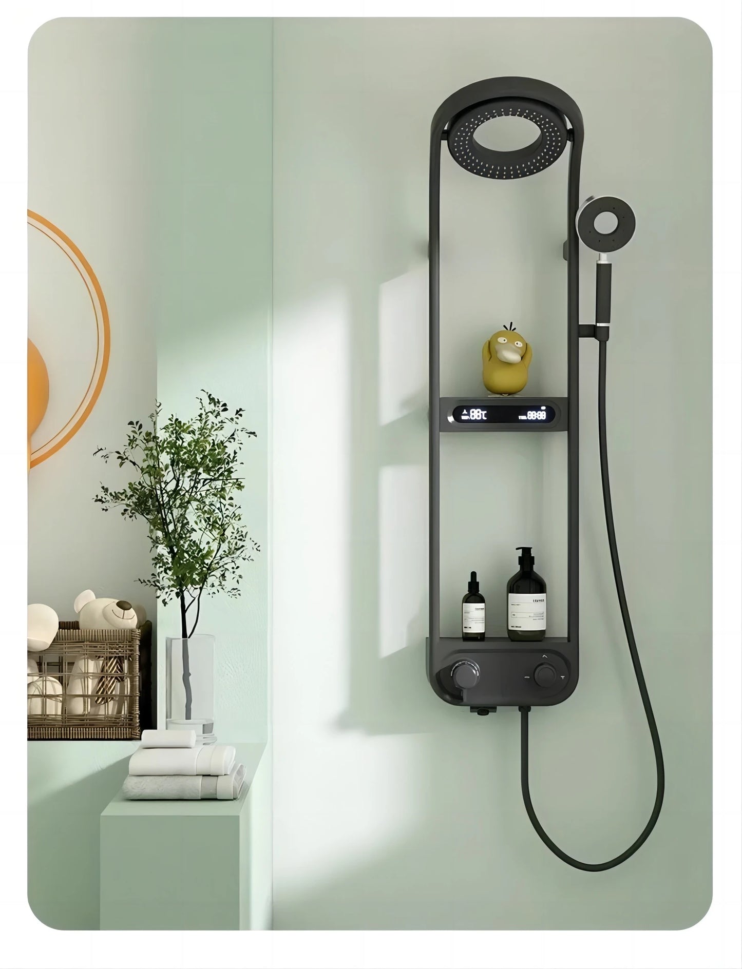 Smart Shower Set with Digital Display LED Atmosphere Light
