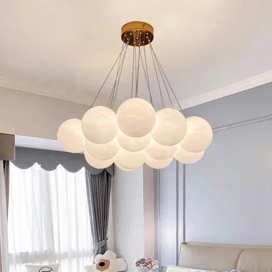Glass Lampshade Moon Ceiling Pendant Lamp