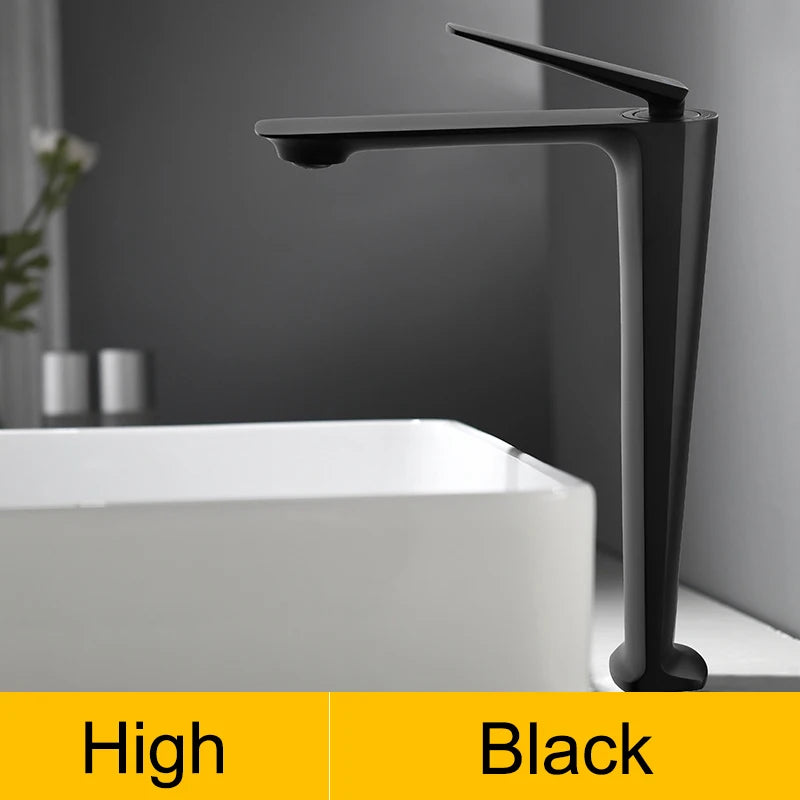 Waterfall Basin Sink Faucet Cold Hot Bathroom Washing Faucet Single Handle Shingle Hole Beautiful Arc Water Sink Tap Mixer