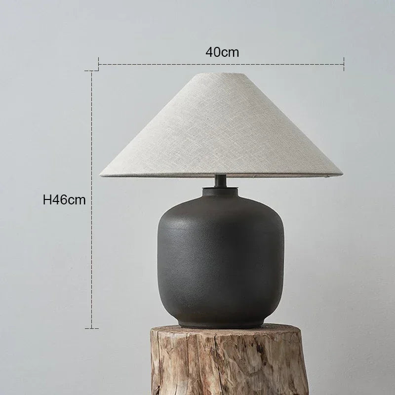 Ceramic Lamp Wabi-Sabi Style Vintage Japanese Floor Lamp