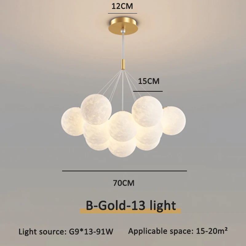 Children Chandelier Lights for Bedroom Living Room Lighting Modern Bubble Pendant Lamps 3D Printing Moon Sconces Remote Control