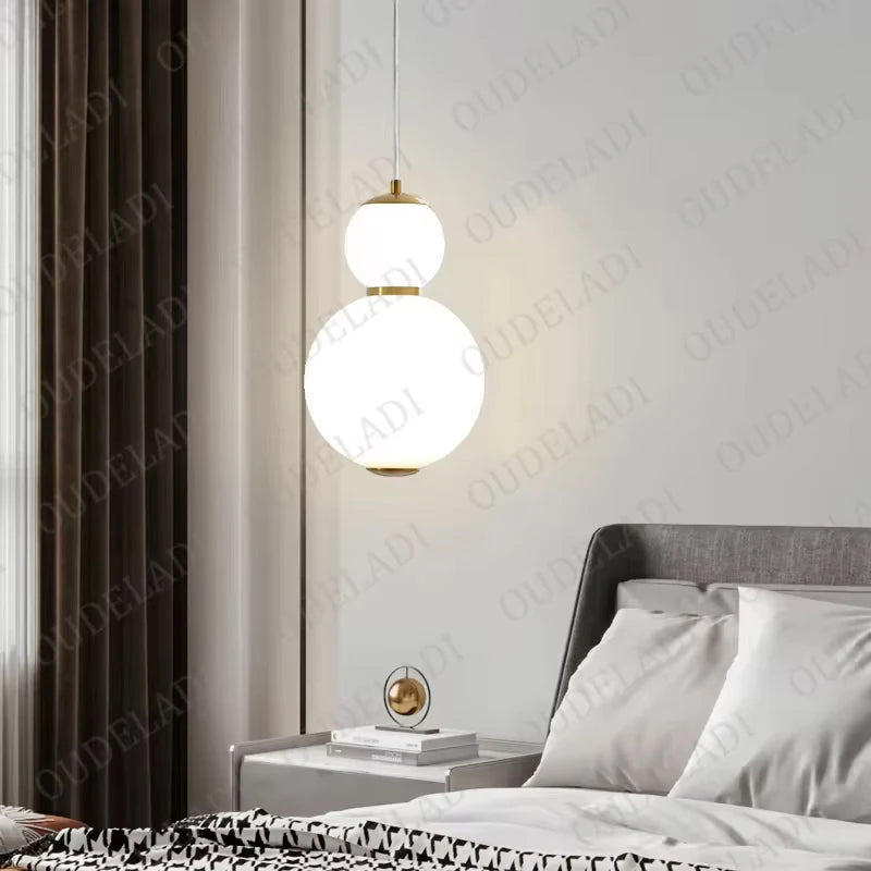 Nordic Glass Ball Hoist Hanging Lamp