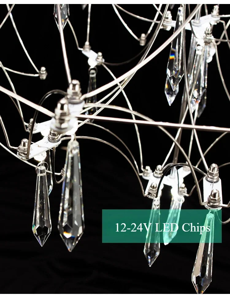 New Light Cube Gypsy Firefly Crystal Chandelier Advanced Sense Empty Living Room Light