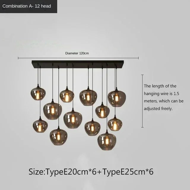 Modern Glass Chandeliers For Dining Tables Living Room Kitchen Office Coffee Hanging Lamp Nordic Home Pendan Light