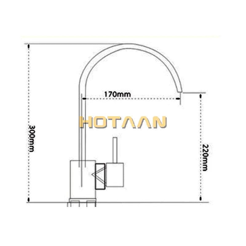 Kitchen Faucet 360 Degree Swivel Solid Brass Kitchen Mixer Cold and Hot Kitchen Tap Single Hole Water Tap Chrome Plated