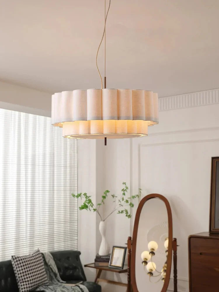 Folia Fabric Pendant lamp Bohemia Large Linen Lamp Wabi Sabi Living Dining room Bedroom lamp B&B Decoration Lounge room Lamp