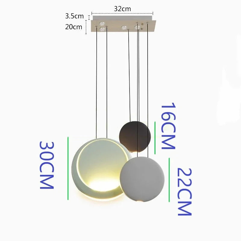 Scandinavian chandelier Dining room Coffee Shop Bar Kitchen Island Chandelier minimalist Moon lamp Crescent pendant lamp