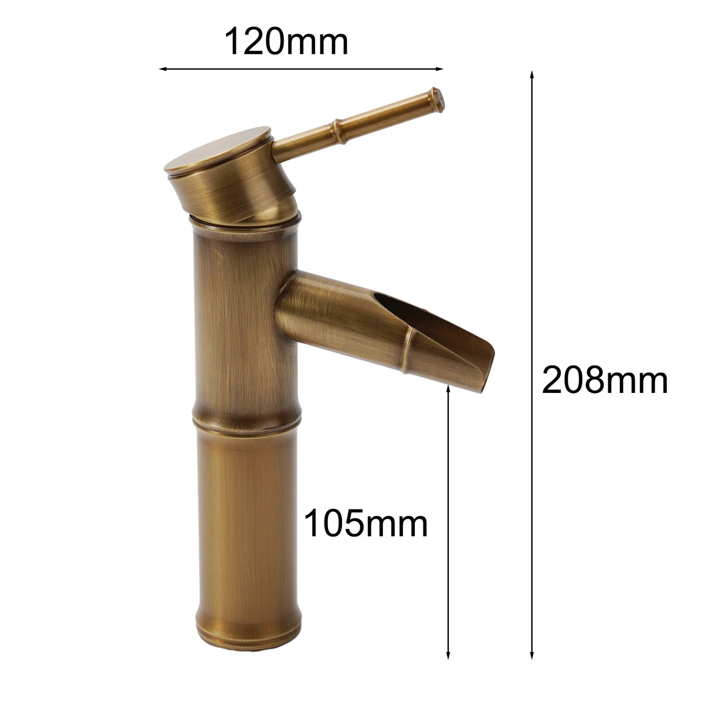 Basin Faucet Antique Brass Bamboo Shape Faucet Sink Mixer Faucet Single Handle Filter Impurities Kitchen Bathroom Accessories
