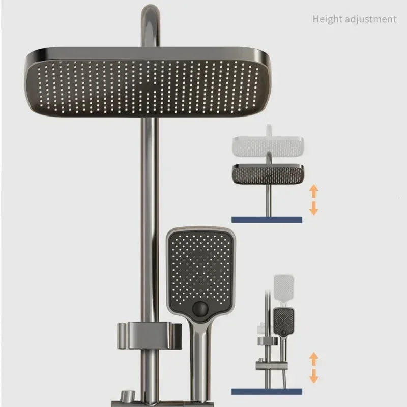 Bathroom Shower Faucet Set 4 Functions Digital Display