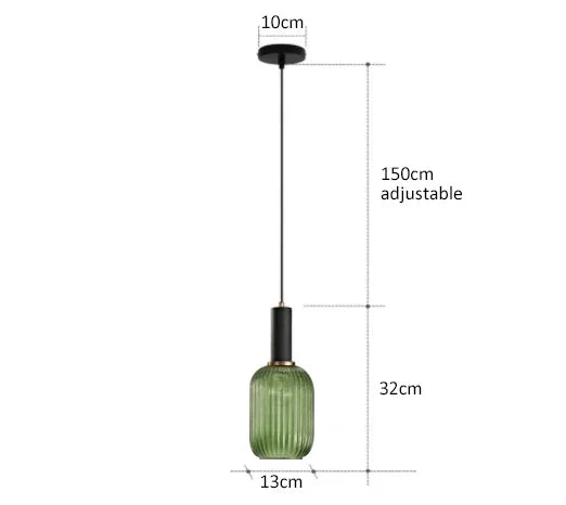 Retro Restaurant Colorfull Glass Pendant Lights