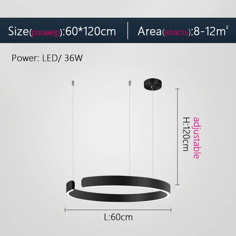 Nordic Ring LED Pendant Lamp Dimmable