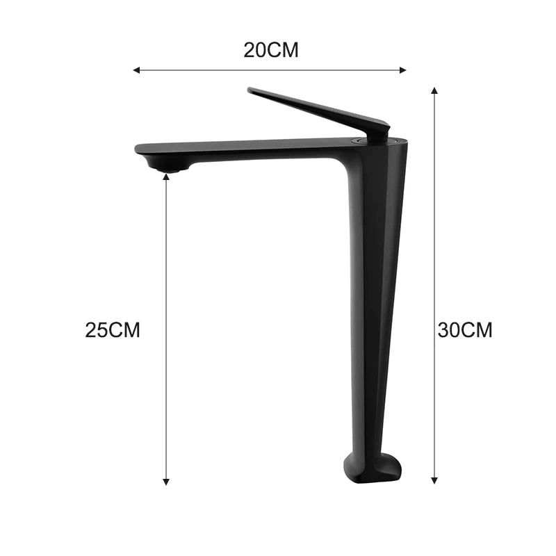 Waterfall Basin Sink Faucet Cold Hot Bathroom Washing Faucet Single Handle Shingle Hole Beautiful Arc Water Sink Tap Mixer