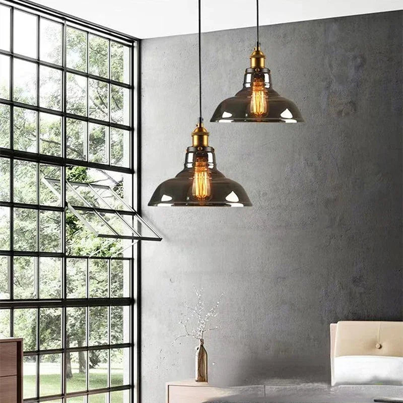 Nordic American Style Country Simple Industrial Vintage Glass Chandelier Creative Living Room Restaurant Bar Light Fixture