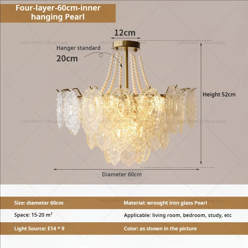 French Light Luxury Crystal Chandelier