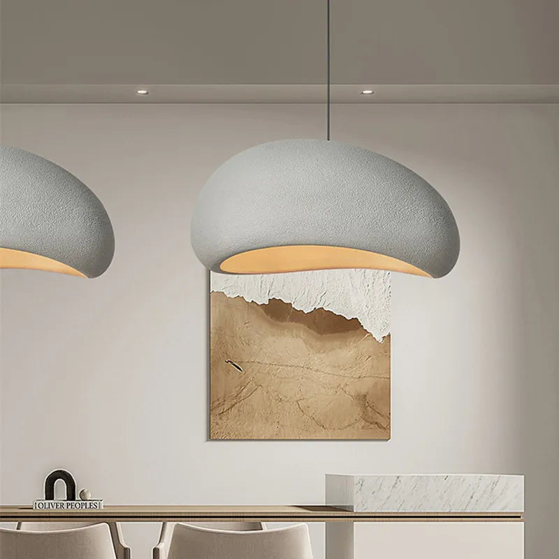 Nordic Wabi Sabi E27 Led Pendant Light Dining Room Simple Chandelier Lamp Cord Suspend Lamp For Restaurant Luminarias Fixtures