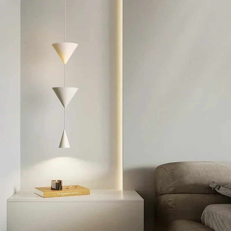 Hanging Lamp Decoration for Living Room US Plug Long Wire Design Led Pendant Lights Geometric Pendant Bedside Light Fixture