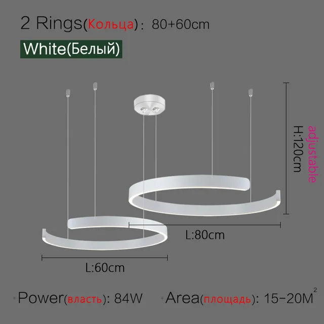 Nordic Ring LED Pendant Lamp Dimmable