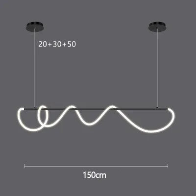 Nordic LED Long Hose Chandelier