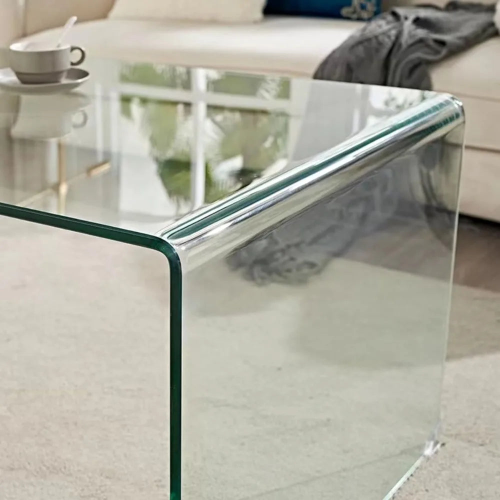 Modern Tempered Glass Coffee Table for Living Room