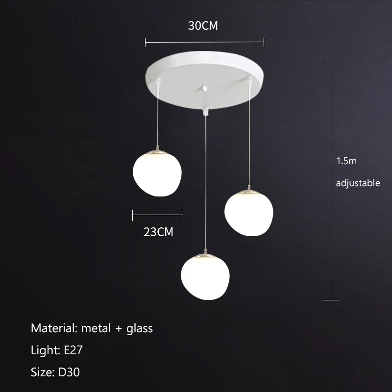 Cobblestone Glass Pendant Suspension Light