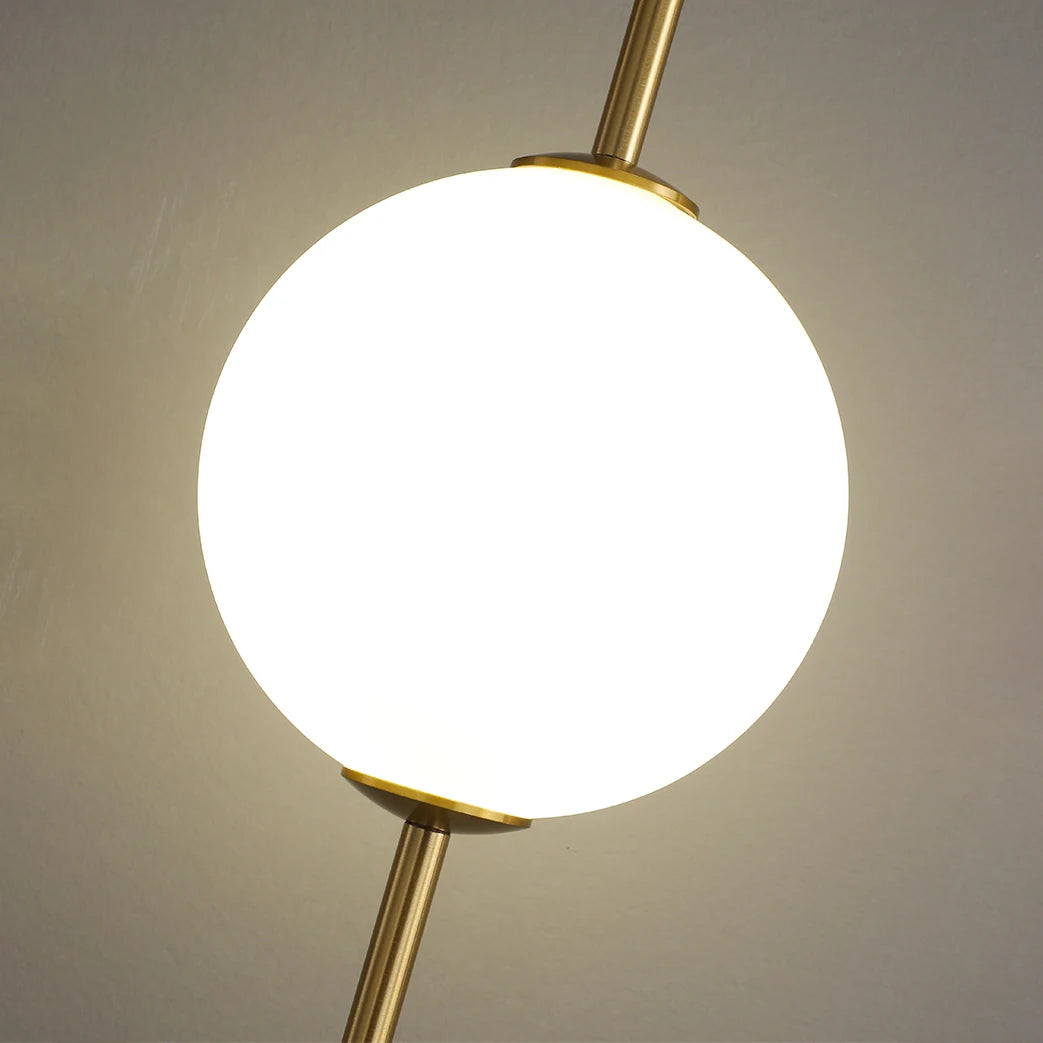 Nordic Glass Ball LED Pendant Lights Bedroom Bedside Hanging Lights Fixture Long Design Lighting Nordic Ceiling Chandeliers
