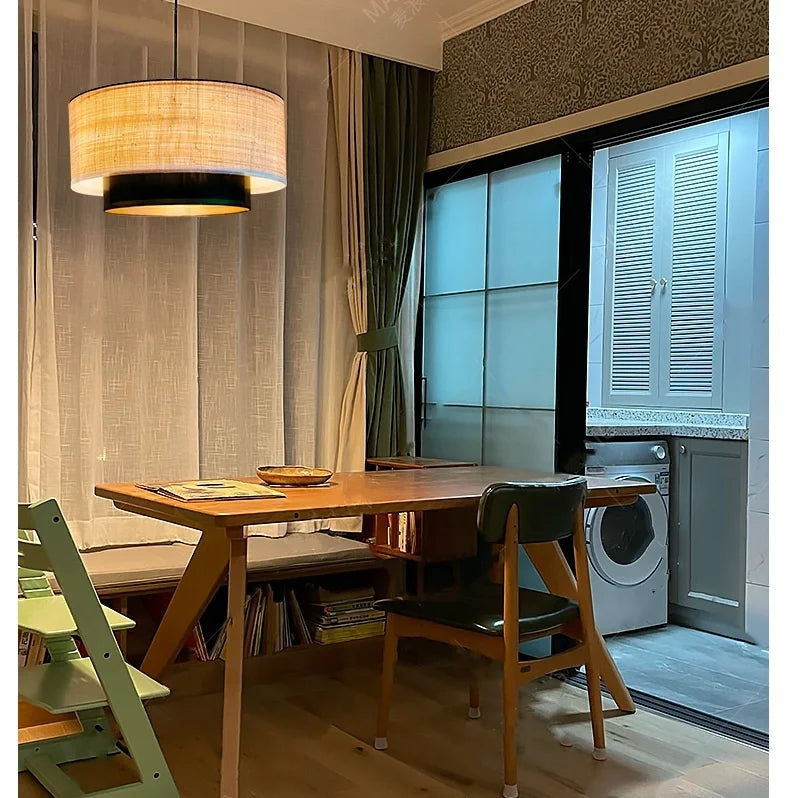 Margin Pendant Japanese Linen Cloth Lamp