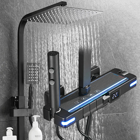 Brass Shower Faucet Thermostatic Digital Display Bathroom Faucet Set Bathroom Shower Shower Systerm Thermostatic Sanitary Shower