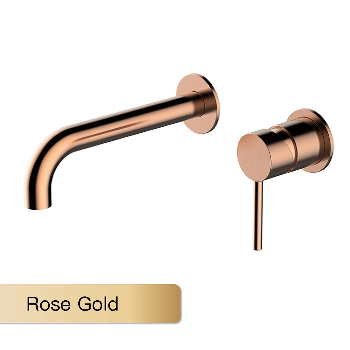 Modern wall-mounted black brass bathroom faucet with concealed design 2-hole single handle cold and hot dual-control basin Tap