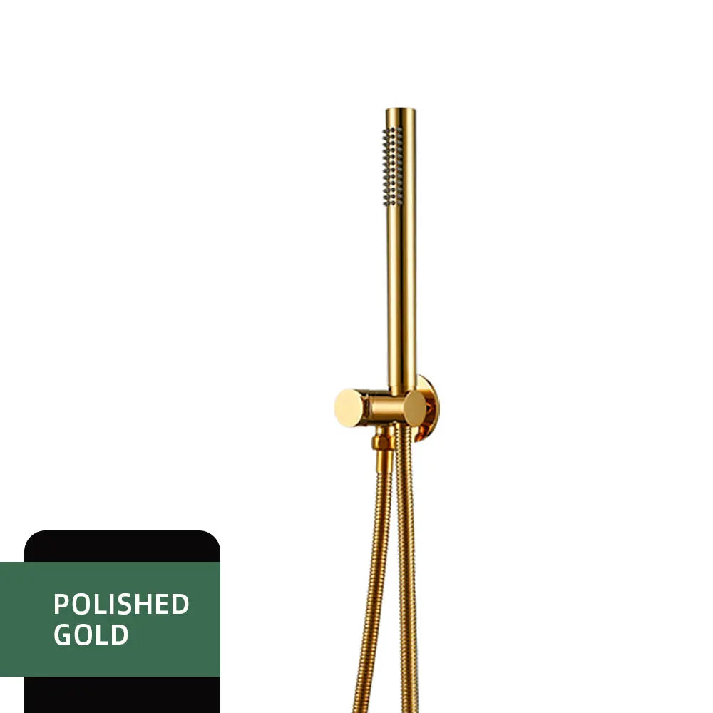 Smesiteli Brass Brushed Gold Wall-Mounted Hand Shower Head With Water Outlet Bracket Replacement Tap Bathroom Faucet