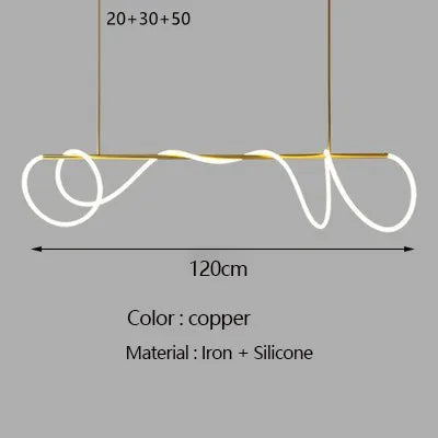 Nordic LED Long Hose Chandelier