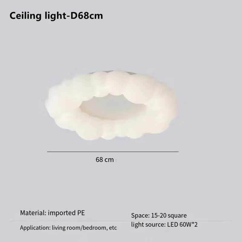 Nordic Creative Cloud Shades Pendant Lights Modern Ceiling Chandelier Living Room Bedroom Children's Room Decor LED Ceiling Lamp