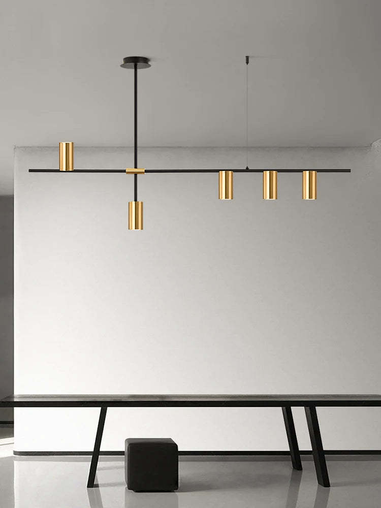 Kitchen Hanging Ceiling Lamps Simple Modern Style Long Chandelier LED Living Room Pendant Light Fixture Dining  Bar Counter Lamp