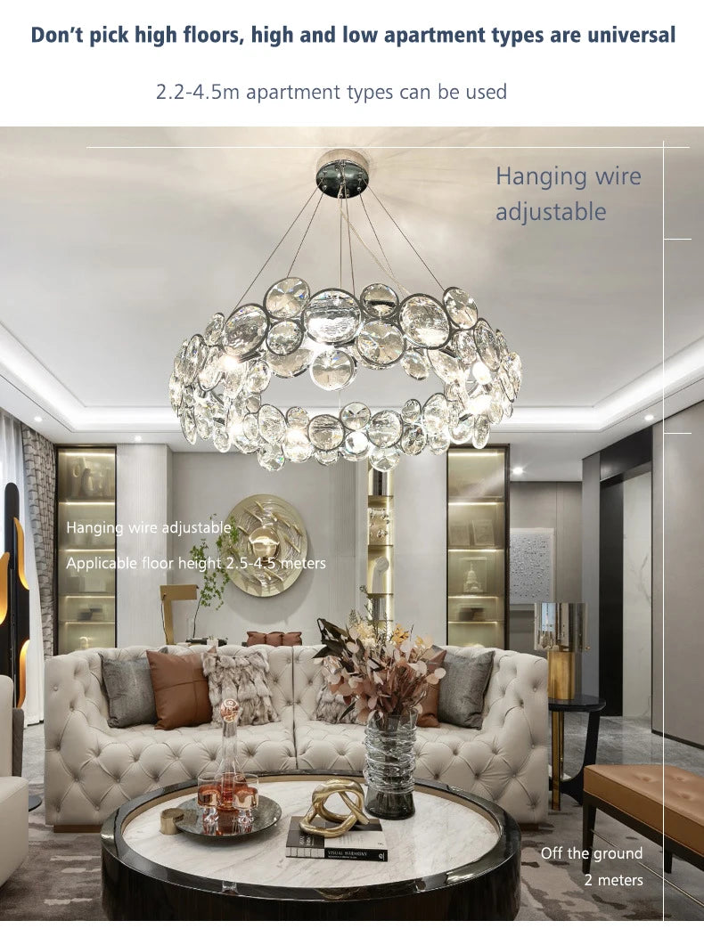 New Modern Luxury K9 Crystal Chandeliers
