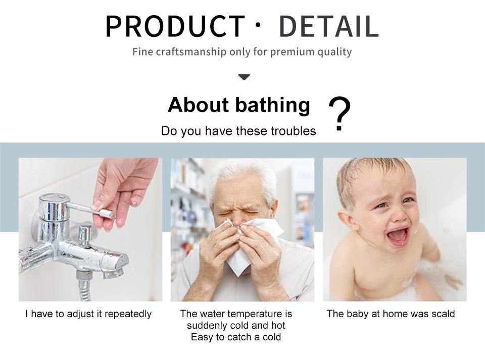 Rose Gold Thermostatic Shower Falcet Sets Wall Mount Brass Bathroom Blend Rainshower Falcet Rainfall Shower Tap Thermostat Systems