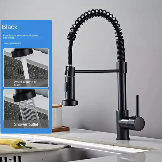 Kitchen Hot And Cold Faucet, Multifunctional Stretch Sink Faucet, Kitchen Faucet Hot And Cold Sink Telescopic Lifting Universal