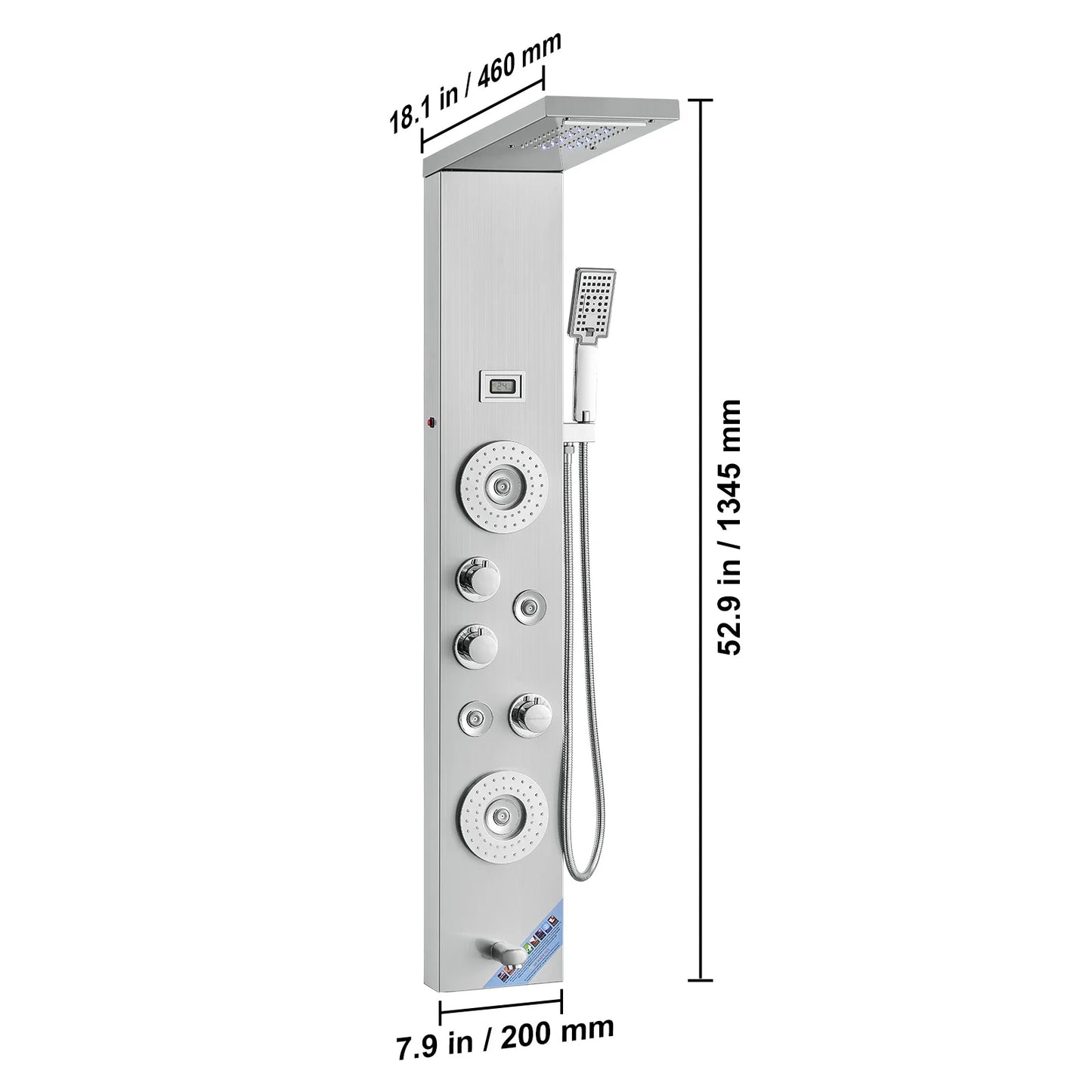 VEVOR Shower Panel System 4 Shower Modes Shower Panel Tower Rainfall Waterfall