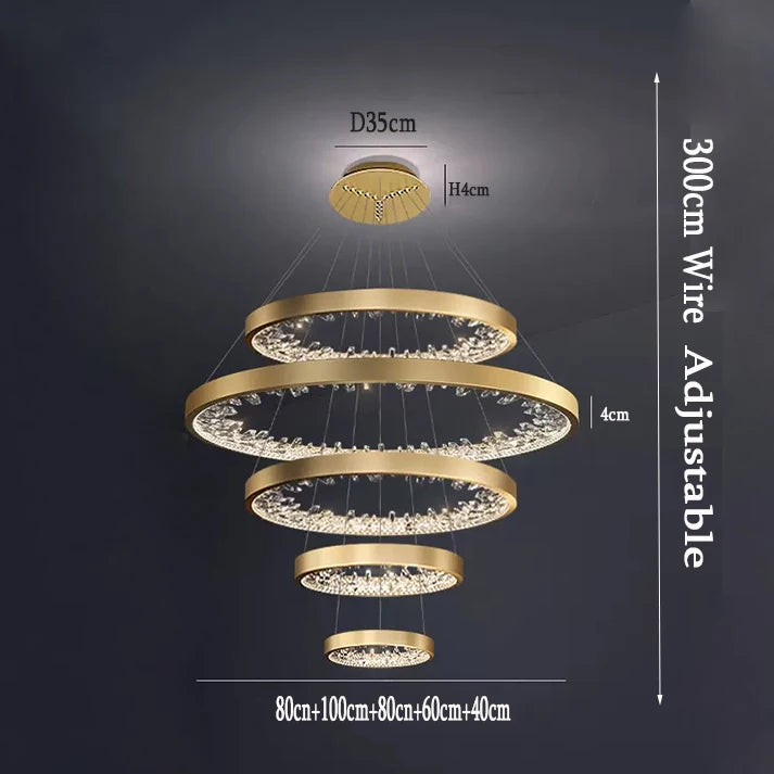 Modern Circle Rings Led Ceiling Chandelier