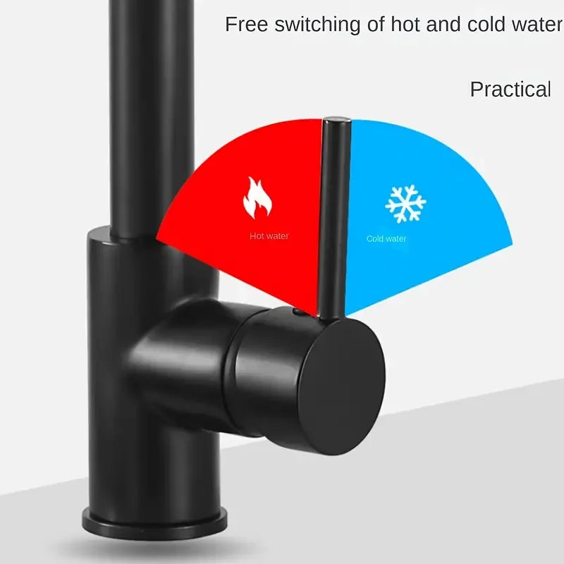 Kitchen Hot And Cold Faucet, Multifunctional Stretch Sink Faucet, Kitchen Faucet Hot And Cold Sink Telescopic Lifting Universal