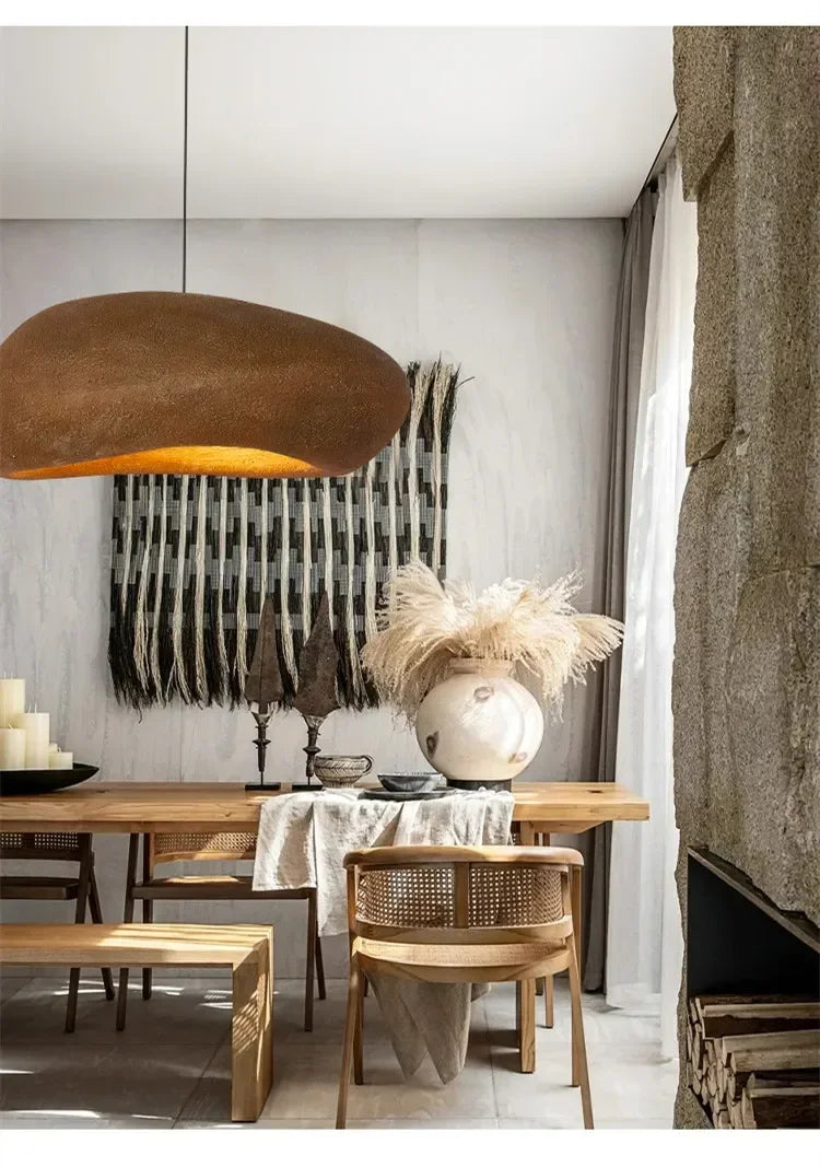 Japanese Wabi-sabi Style Living Room Chandeliers Dining Room Bar Lights Nordic Designr Curve Pendant Lights LED Home Decoration