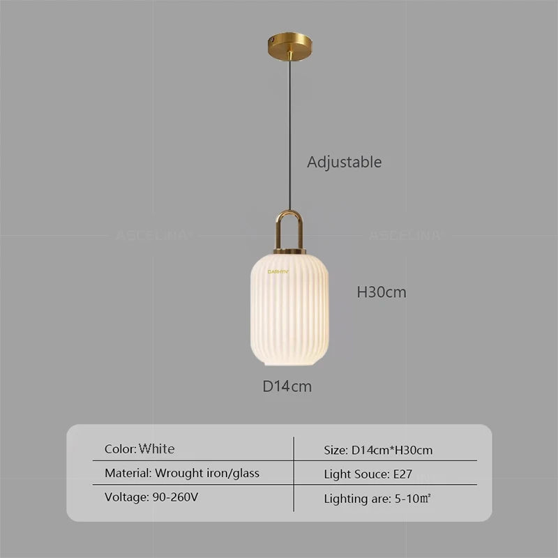 Glass Pendant Light Japanese Lamp