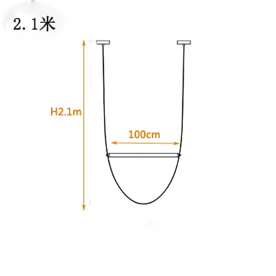 Postmodern Leather Belt Chandelier Living Room Villa Building Coffee Restaurant Glass Tube Designer Chandelier