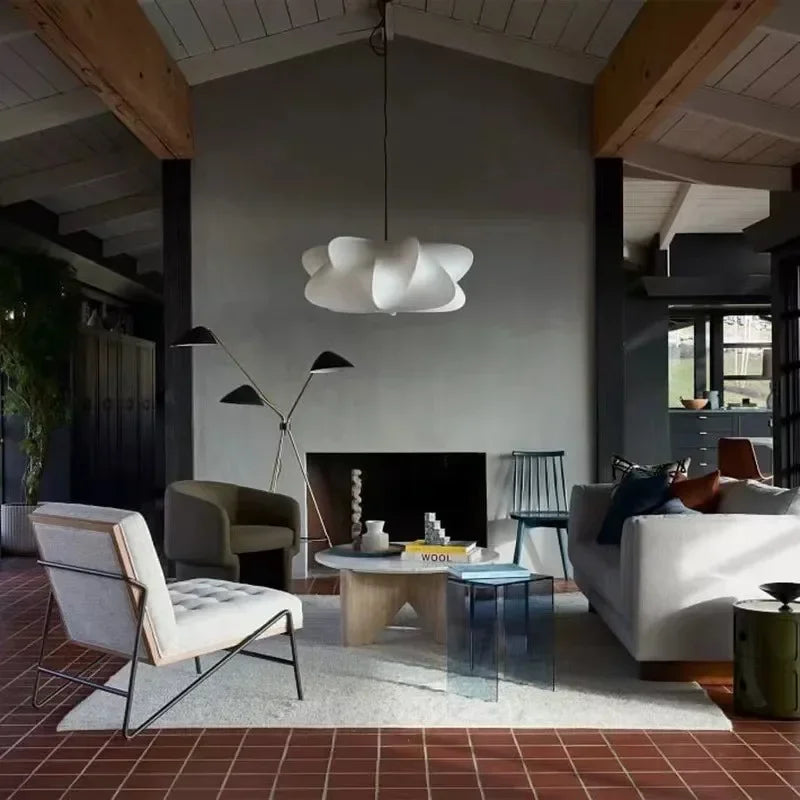 Wabi Sabi Living Room Ceiling Lamp Shop Bar Parlor Pendant Lights Silk Japan Hanging Chandelier Home Decorations Lustre