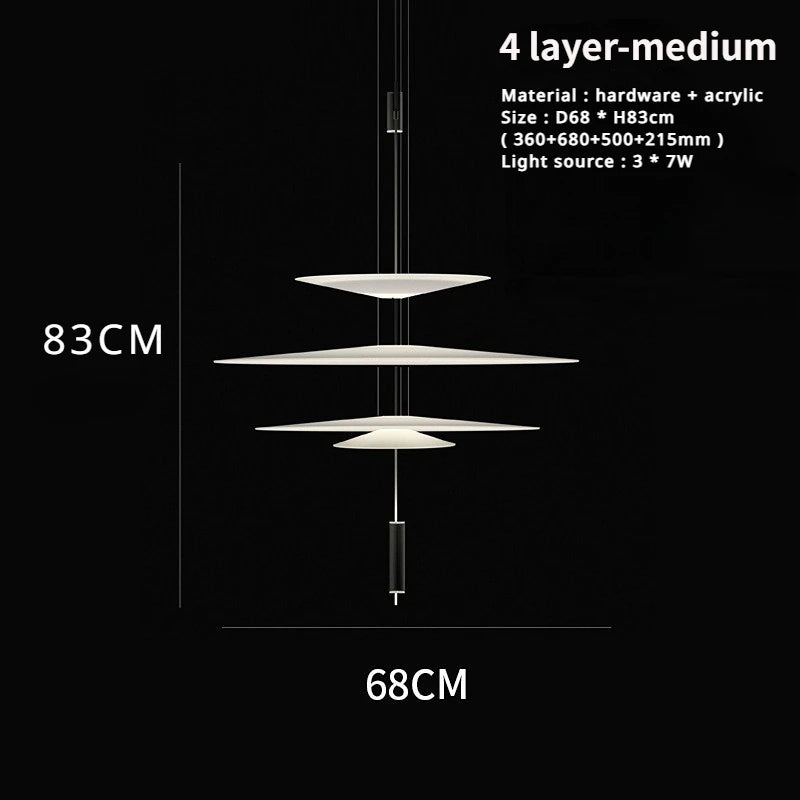 Modern Saucer Style Chandeliers