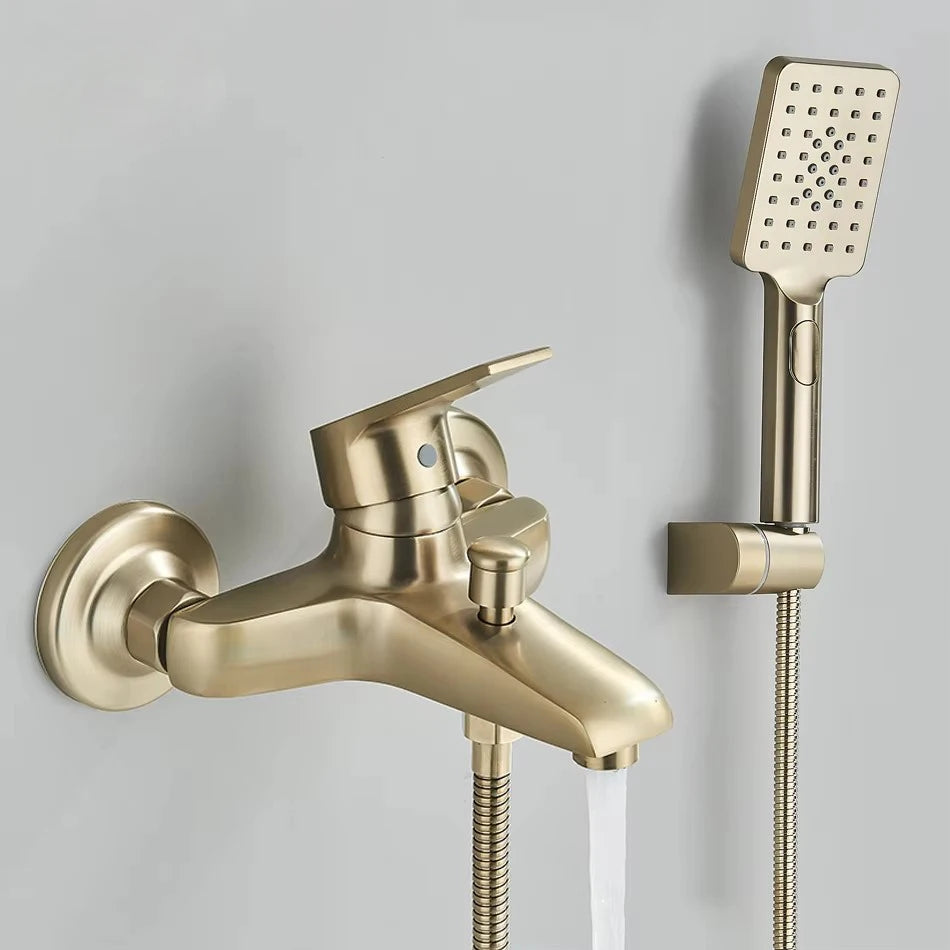Promotion Shower Faucet Floor Mounted Bathtub Faucet Wall Bath Shower Set Ship From Brazil / EU /CA/MX Warehouse